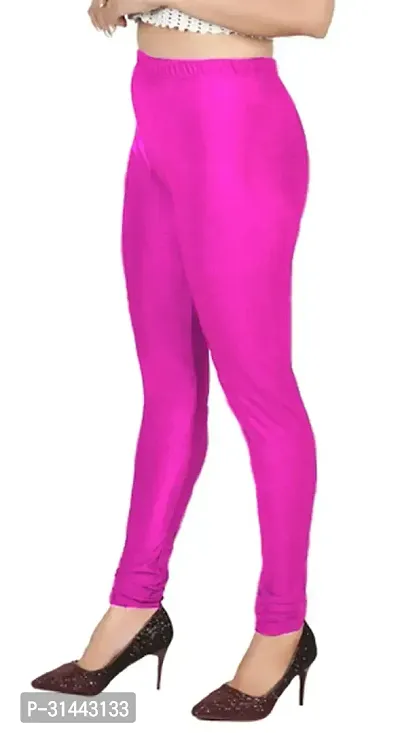 Fabulous Pink Satin Leggings For Women-thumb3