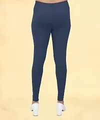 Fabulous Navy Blue Cotton Solid Leggings For Women-thumb2