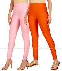 Stylish Women Lycra Blend Leggings Pack of 2-thumb1