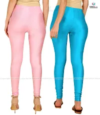 Stylish Women Lycra Blend Leggings Pack of 2-thumb2