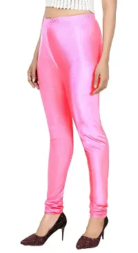 Fabulous Pink Satin Leggings For Women-thumb2