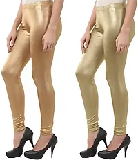 Glamorous Gold and Silver Shimmer Churidar Leggings: Sparkle and Shine in Style!-thumb2