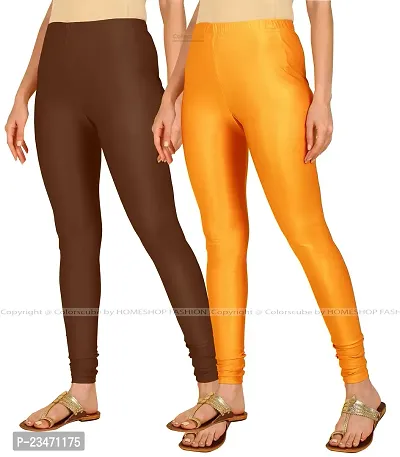 Stylish Women Lycra Blend Leggings Pack of 2-thumb2