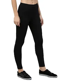 Fabulous Black Satin Leggings For Women-thumb2