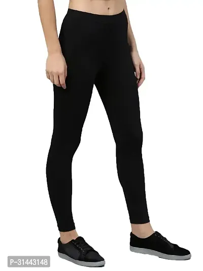 Fabulous Black Satin Leggings For Women-thumb3