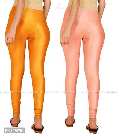 Stylish Women Lycra Blend Leggings Pack of 2-thumb3