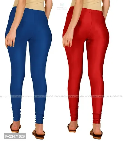 Stylish Women Lycra Blend Leggings Pack of 2-thumb3