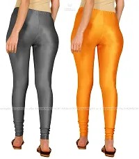 Stylish Women Lycra Blend Leggings Pack of 2-thumb2