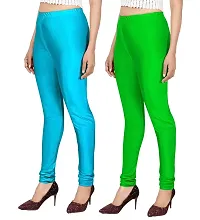 Stylish Multicoloured  Lycra Leggings For Women Pack Of 2-thumb2