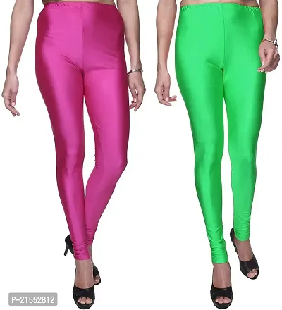 Colors Cube Streachable Shiny Chudidar Legging Combo Pack