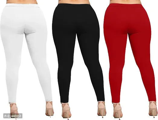 Fabulous Multicoloured Cotton Blend  Leggings Combo For Women-thumb2