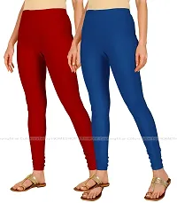 Stylish Women Lycra Blend Leggings Pack of 2-thumb1