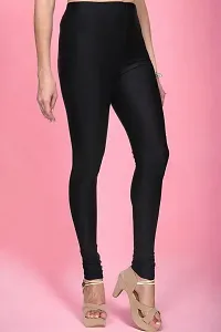 Fabulous Black Lycra Solid Leggings For Women-thumb2