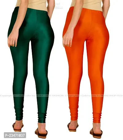 Stylish Women Lycra Blend Leggings Pack of 2-thumb3