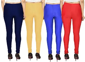 Fabulous Multicoloured Cotton Leggings For Women Pack Of 4-thumb1