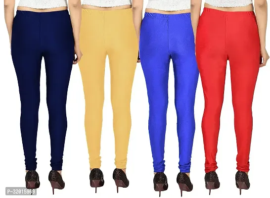 Fabulous Multicoloured Cotton Leggings For Women Pack Of 4-thumb2