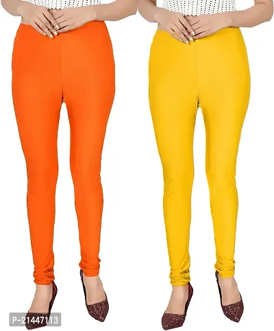 Fabulous Multicoloured Silk Blend  Leggings Combo For Women