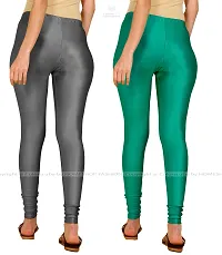 Stylish Women Lycra Blend Leggings Pack of 2-thumb2