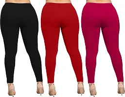 Fabulous Cotton Blend Solid Leggings For Women- Pack Of 3-thumb1