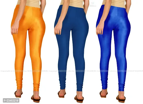 Fabulous Multicoloured Lycra Blend Solid Leggings For Women Pack Of 3-thumb3