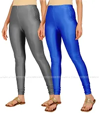 Stylish Women Lycra Blend Leggings Pack of 2-thumb1