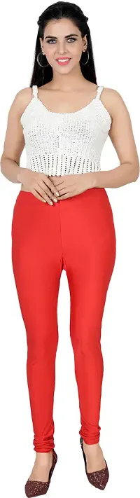 Fabulous Multicoloured Silk Blend  Leggings Combo For Women-thumb3