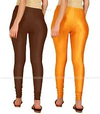 Stylish Women Lycra Blend Leggings Pack of 2-thumb2