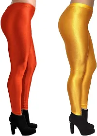 Colors Cube Streachable Shiny Chudidar Legging Combo Pack-thumb1