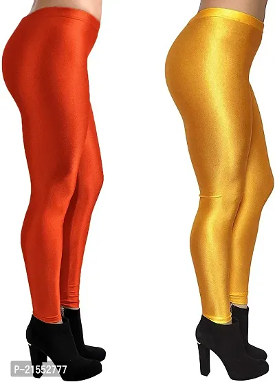 Colors Cube Streachable Shiny Chudidar Legging Combo Pack-thumb2