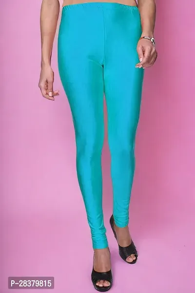 Fabulous Blue Lycra Solid Leggings For Women-thumb0