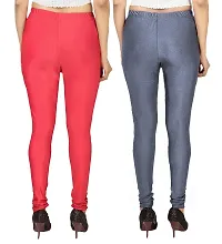 Stylish Multicoloured  Lycra Leggings For Women Pack Of 2-thumb1