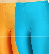 Stylish Women Lycra Blend Leggings Pack of 2-thumb3