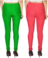 Colors Cube Streachable Shiny Chudidar Legging Combo Pack-thumb1