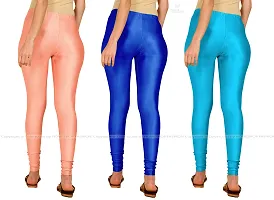 Fabulous Multicoloured Lycra Blend Solid Leggings For Women Pack Of 3-thumb2