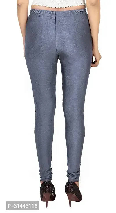 Fabulous Grey Satin Leggings For Women-thumb2