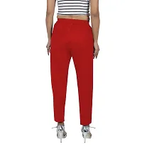 Stylish Red Cotton Blend Solid Ethnic Pants For Women-thumb1