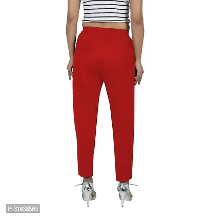 Stylish Red Cotton Blend Solid Ethnic Pants For Women-thumb2