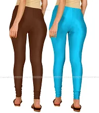 Stylish Women Lycra Blend Leggings Pack of 2-thumb2