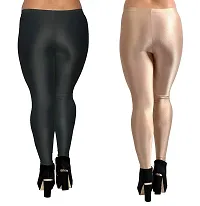 Fabulous Cotton Solid Leggings For Women- Pack Of 2-thumb2