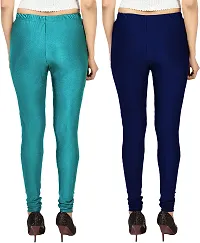 Fabulous Multicoloured Silk Blend  Leggings Combo For Women-thumb1