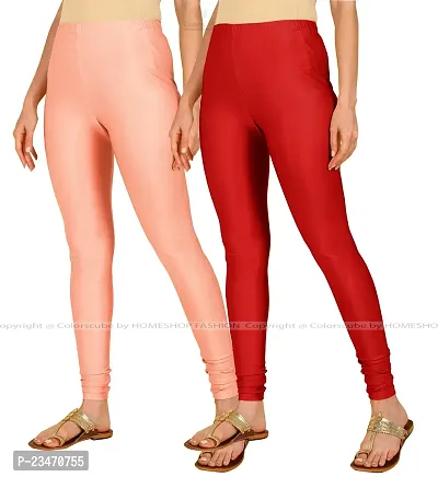 Stylish Women Lycra Blend Leggings Pack of 2-thumb2