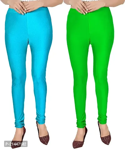 Fabulous Multicoloured Silk Blend  Leggings Combo For Women-thumb0