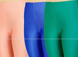 Fabulous Multicoloured Lycra Blend Solid Leggings For Women Pack Of 3-thumb3