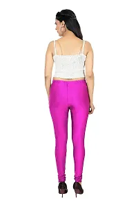 Fabulous Pink Satin Leggings For Women-thumb4