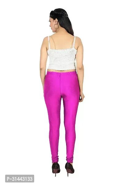 Fabulous Pink Satin Leggings For Women-thumb5