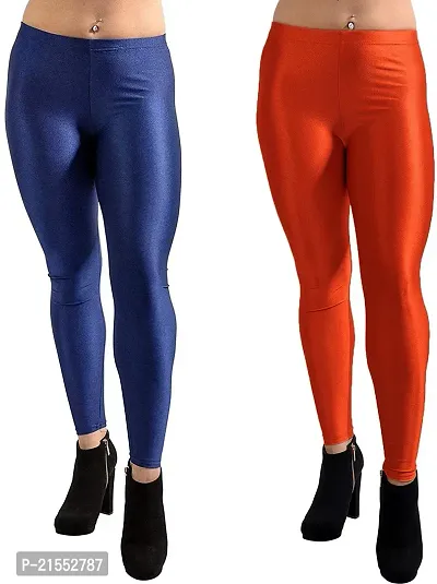 Colors Cube Streachable Shiny Chudidar Legging Combo Pack