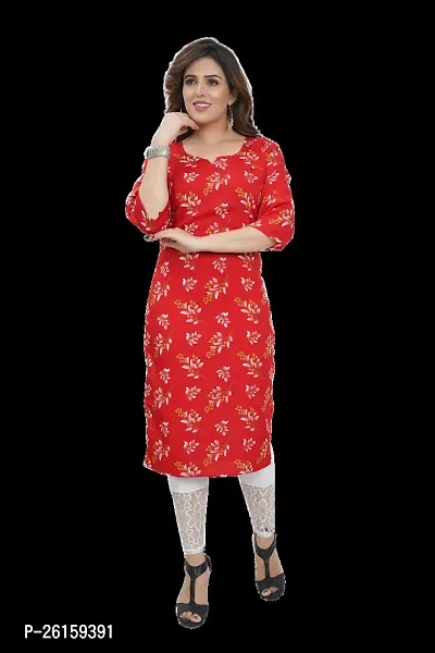 Stylish Fancy Designer Red Crepe Kurta For Women-thumb2