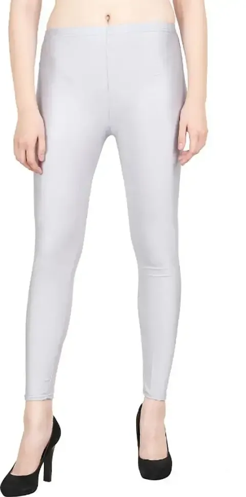 Fabulous Off Spandex Solid Leggings For Women