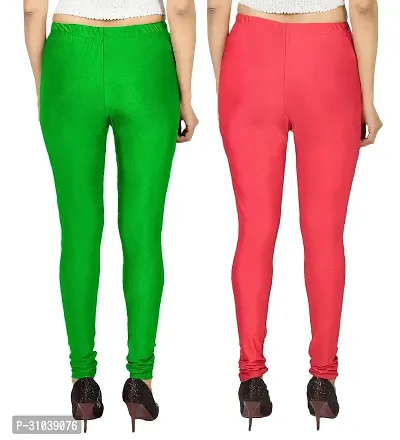 Stylish Multicoloured Lycra Solid Leggings For Women Pack Of 2-thumb2