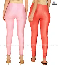 Stylish Women Lycra Blend Leggings Pack of 2-thumb2